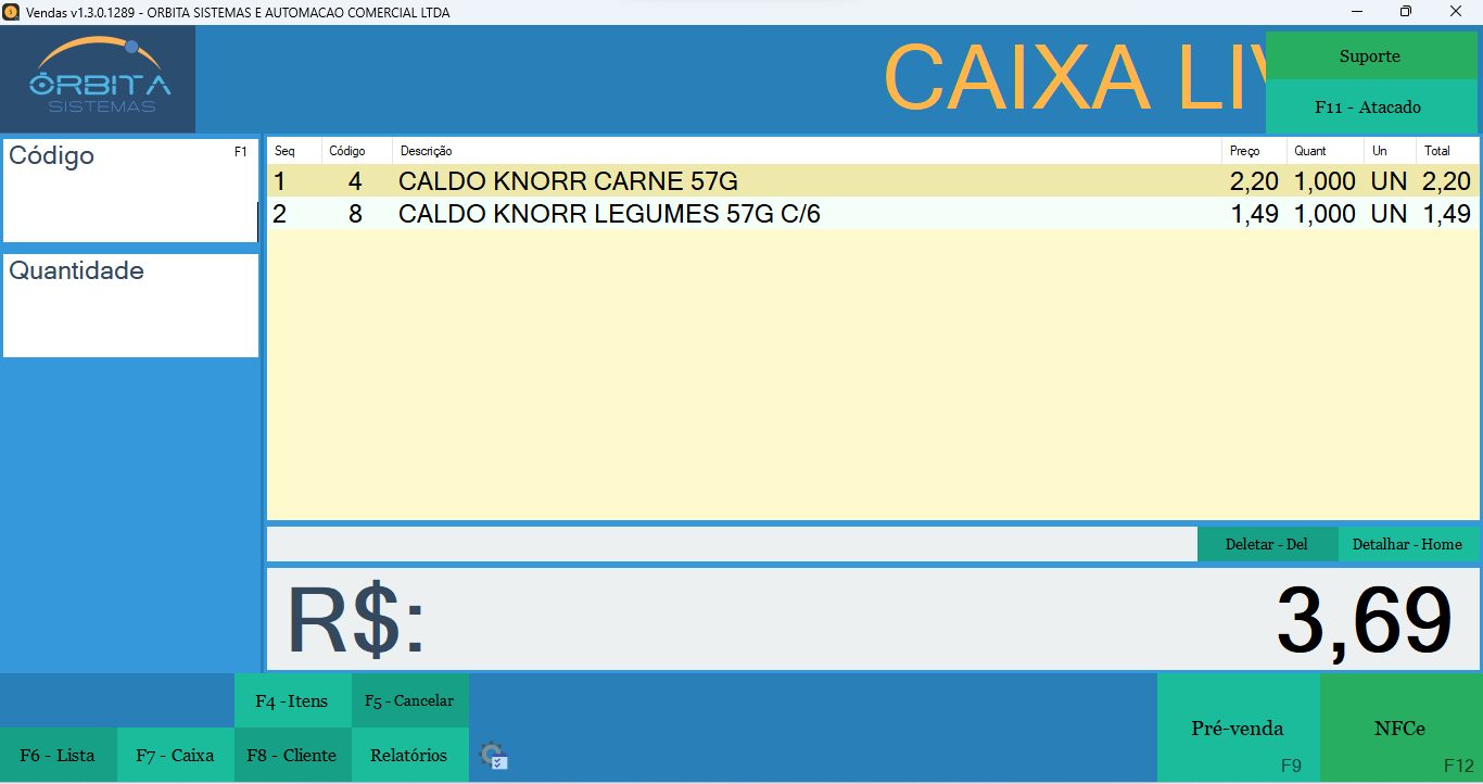 PDV caixa rápido para alto fluxo