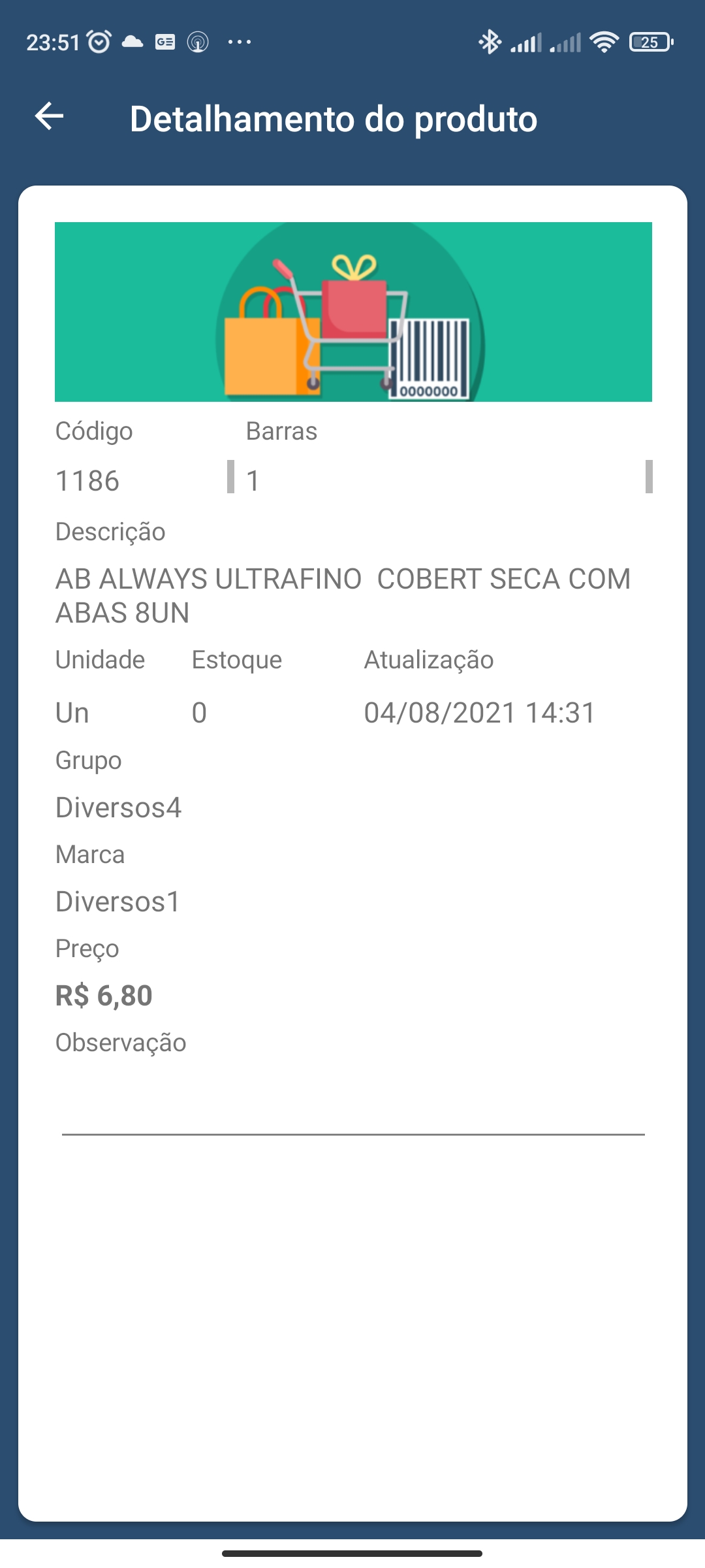 Detalhamento do produto